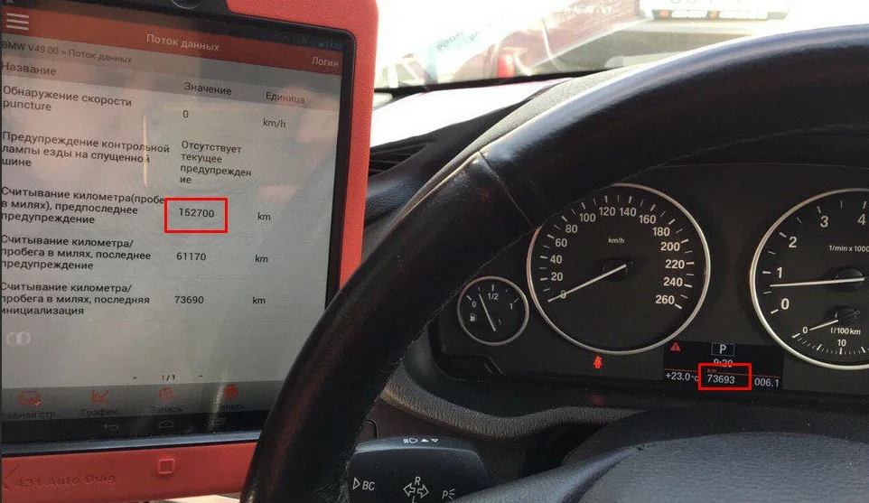Проверка пробега автомобиля